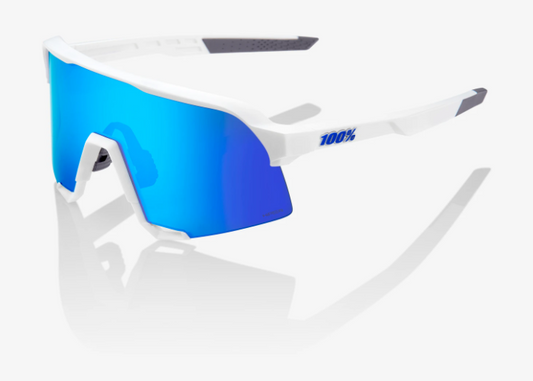 100% S3® Matte White HiPER® Blue Multilayer Mirror Lens