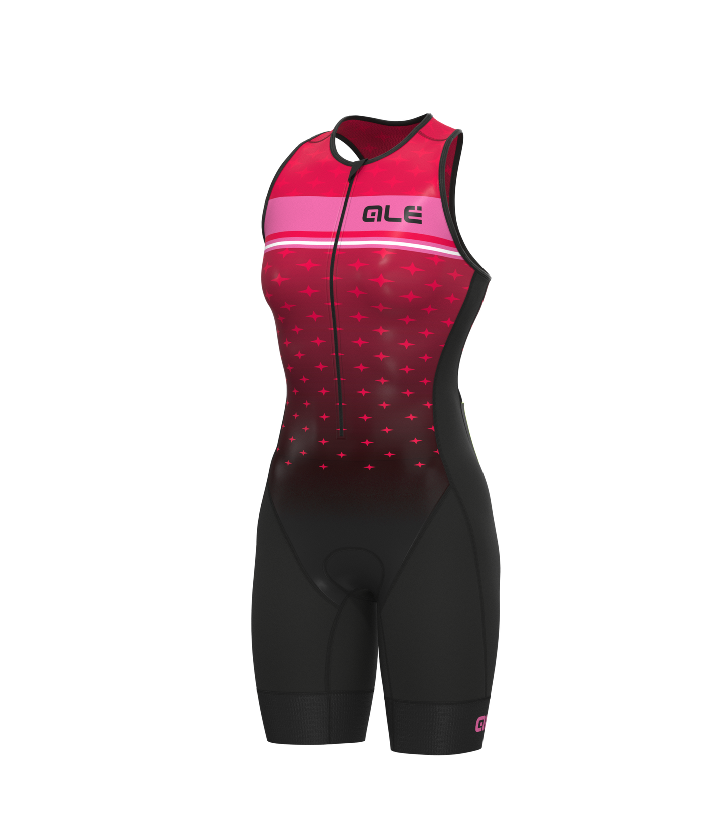 Women Ale Skinsuit Short Sleeves Triathlon Stars Long