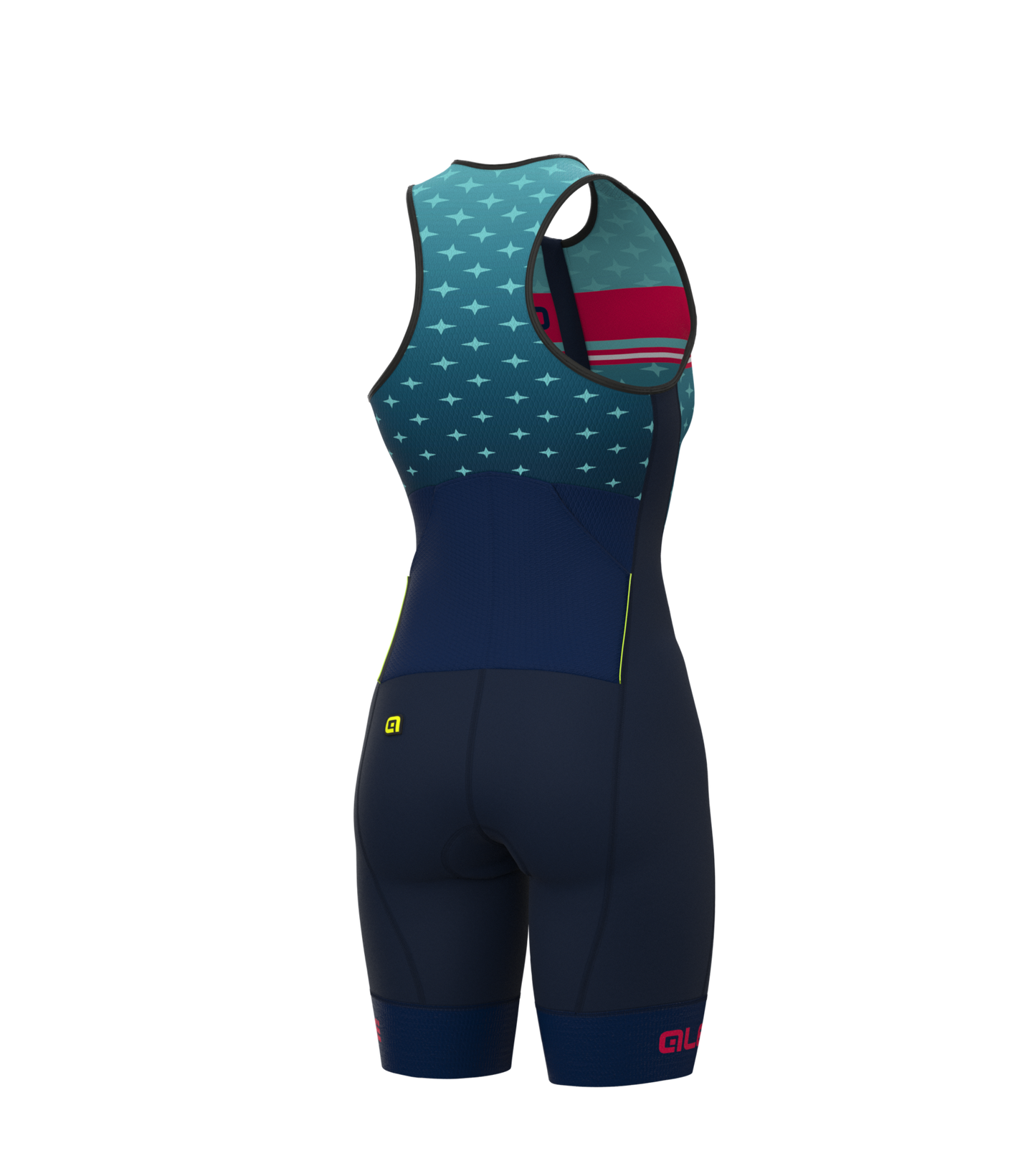 Women Ale Skinsuit Short Sleeves Triathlon Stars Long