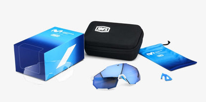 100% RACETRAP® SE Movistar Team White HiPER® Blue Multilayer Mirror Lens + Clear Lens Included