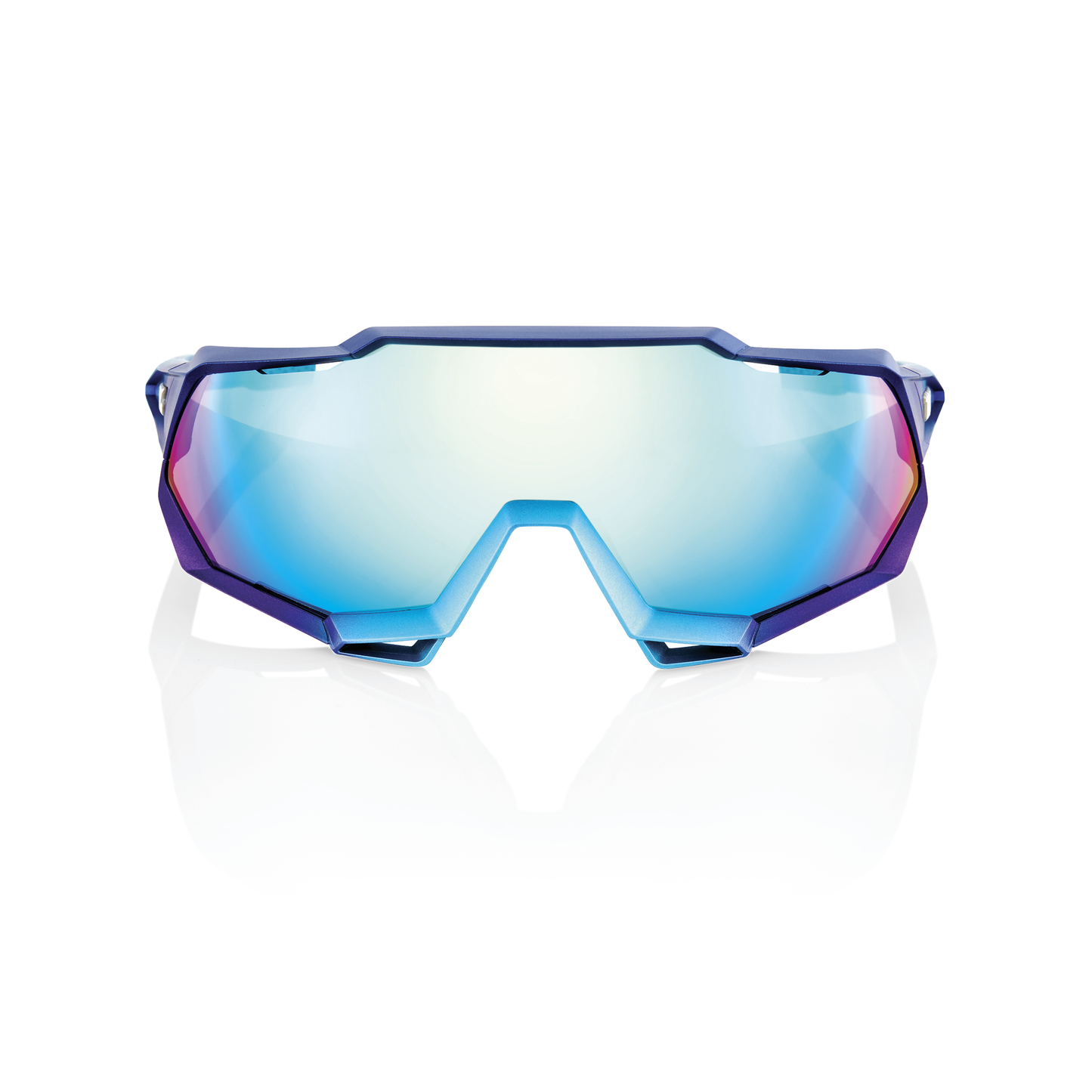 100% Speedtrap - Matte Metallic Into the Fade - Blue Topaz Multilayer Mirror Lens