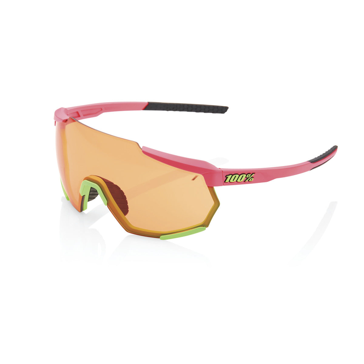 100% Racetrap - Matte Washed Out Neon Pink - Persimmon Lens