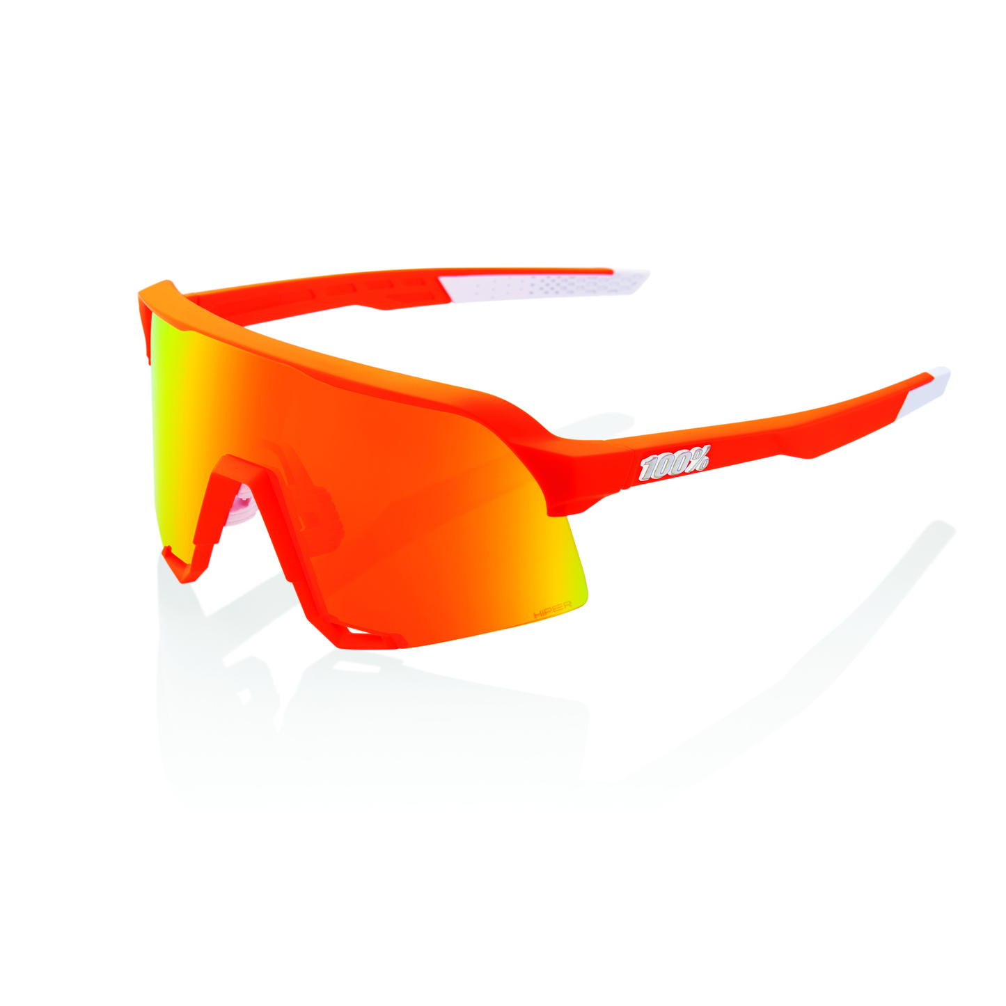 100% S3 - Soft Tact Neon Orange  - Hiper Red Multilayer Mirror Lens