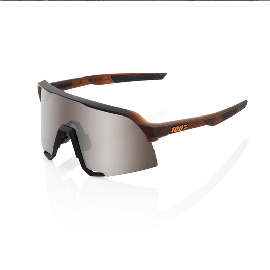 100% S3 - Matte Translucent Brown Fade - HiPER Silver Mirror Lens