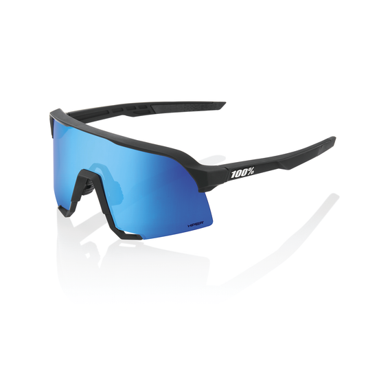 100% S3 - Matte Black - HiPER Blue Multilayer Mirror Lens