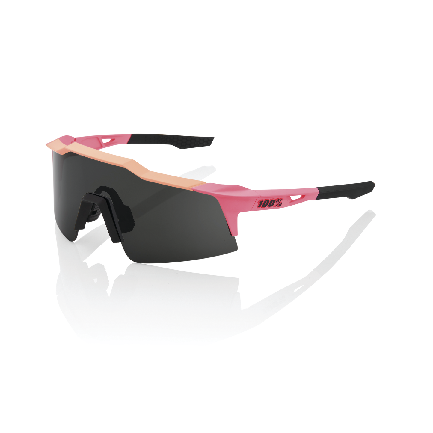 100% Speedcraft SL - Matte Washed Out Neon Pink - Smoke Lens