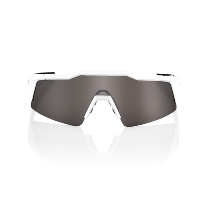 100% Speedcraft SL - Matte White - HiPER Silver Mirror Lens