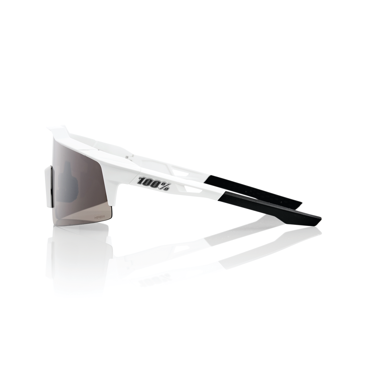 100% Speedcraft SL - Matte White - HiPER Silver Mirror Lens