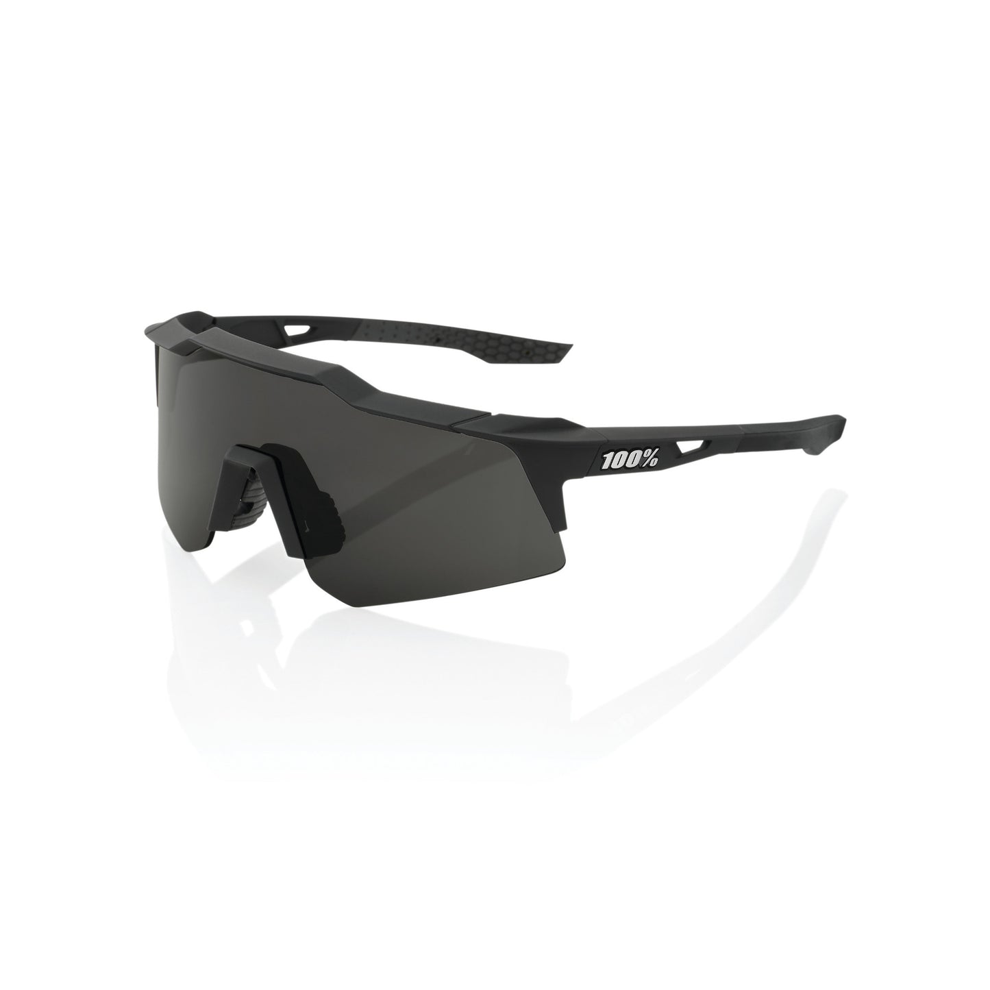 100% Speedcraft XS - Soft Tact Black - Smoke Lens