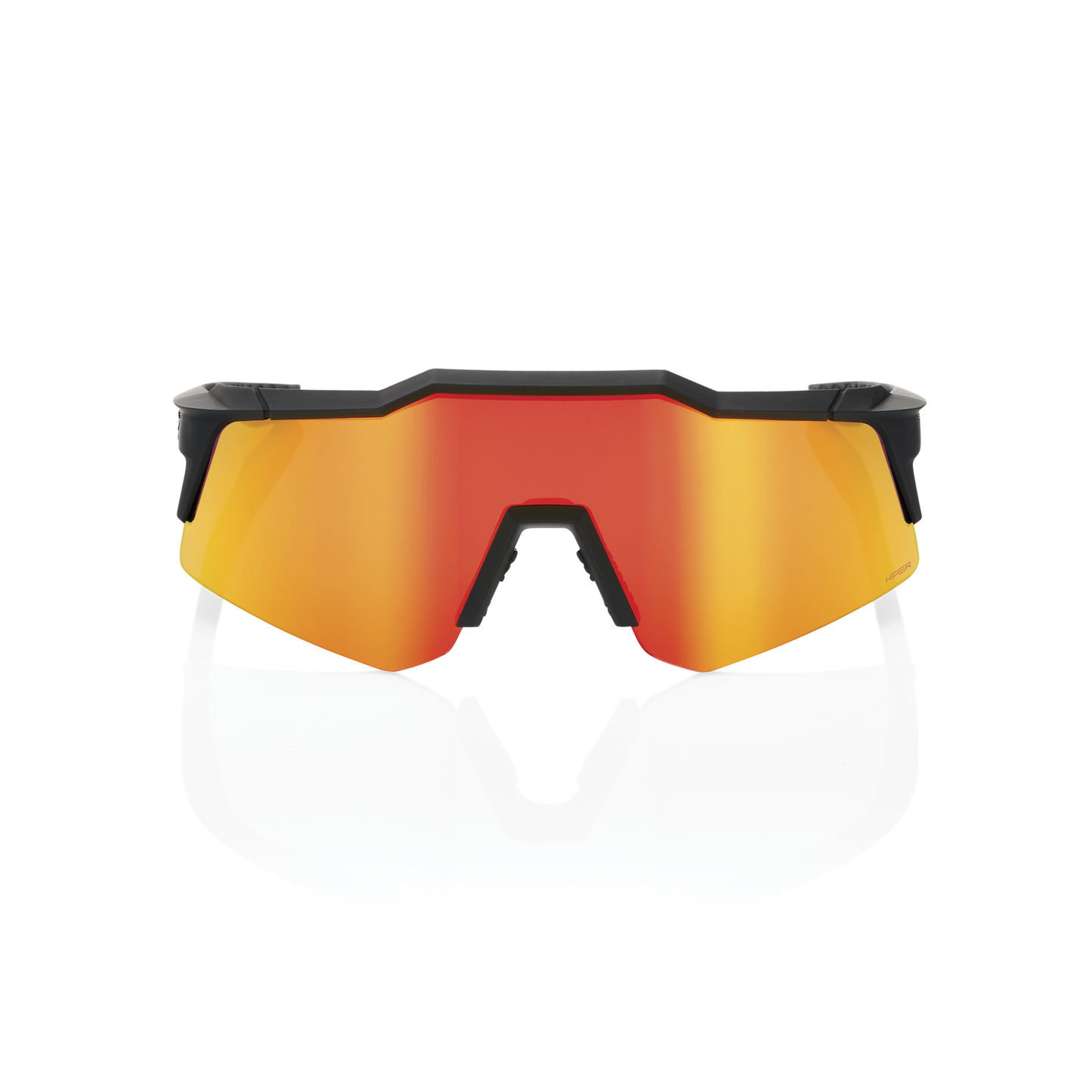 100% Speedcraft XS - Soft Tact Black - HiPER Red Multilayer Mirror Lens