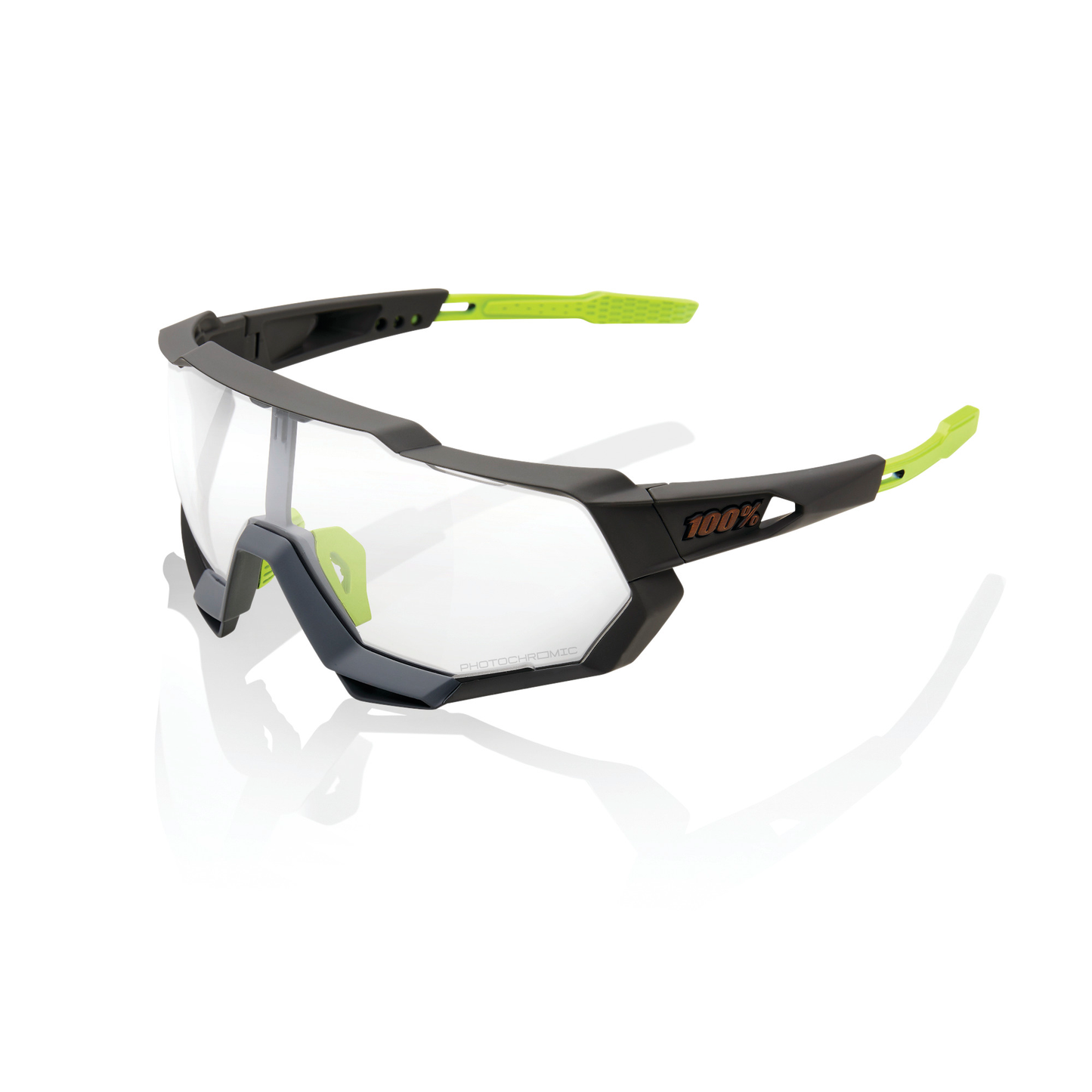 100% Speedtrap - Soft Tact Cool Grey - Photochromic Lens