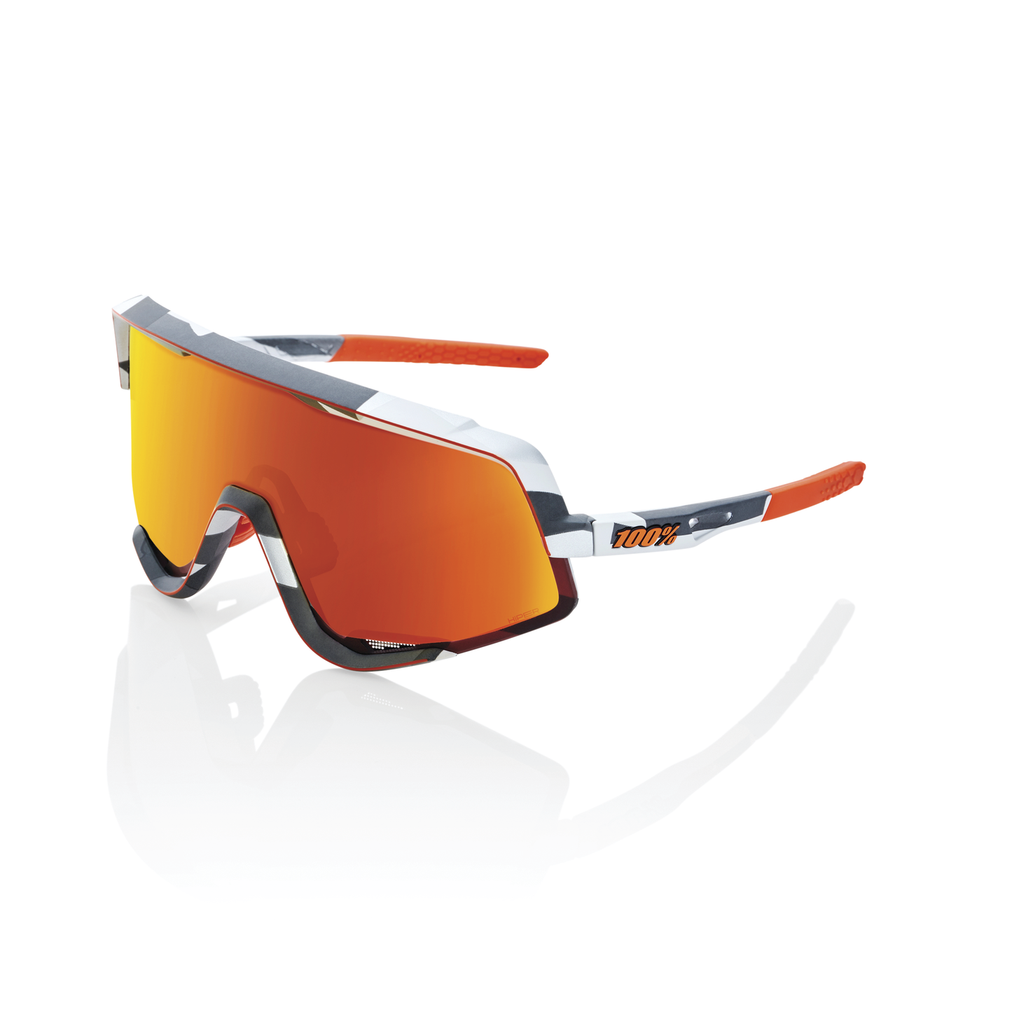 100% Glendale - Soft Tact Grey Camo - HiPER Red Multilayer Lens