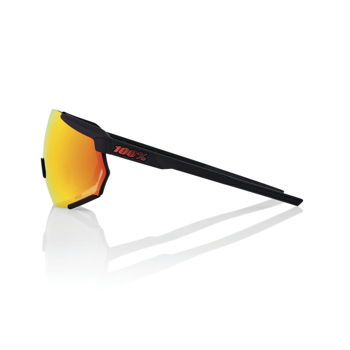 100% Racetrap 3.0 - Soft Tact Black - HiPER Red Multilayer Mirror Lens