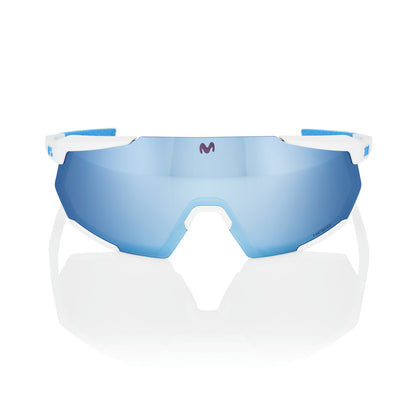 100% Racetrap 3.0 - Movistar Team White - HiPER Blue Multilayer Mirror Lens