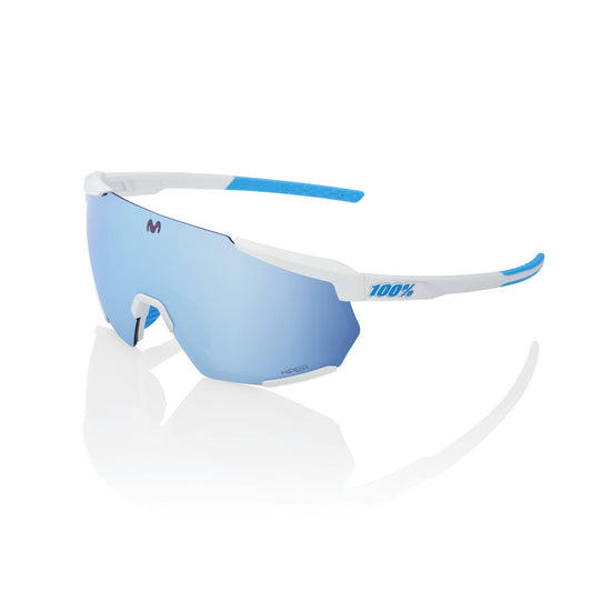 100% Racetrap 3.0 - Movistar Team White - HiPER Blue Multilayer Mirror Lens