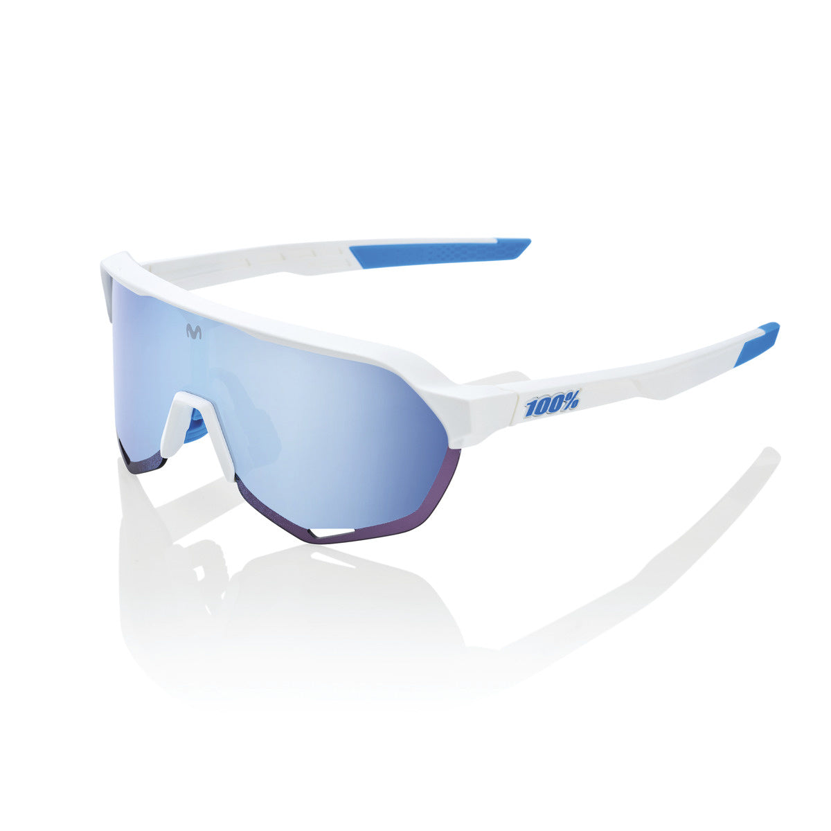 100% S2 - Movistar Team White - HiPER Blue Multilayer Mirror Lens