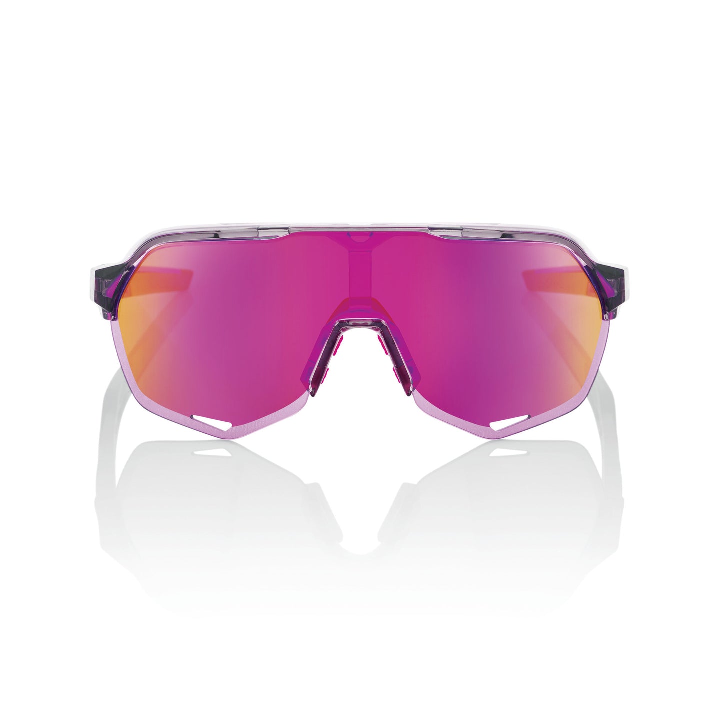 100% S2 - TOKYO NIGHTS - Polished Translucent Grey - Purple Multilayer Mirror Lens