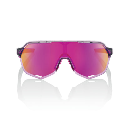 100% S2 - TOKYO NIGHTS - Polished Translucent Grey - Purple Multilayer Mirror Lens