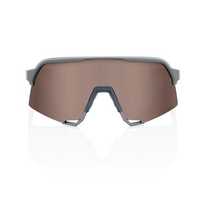 100% S3 - Soft Tact Stone Grey - HiPER Crimson Silver Mirror Lens