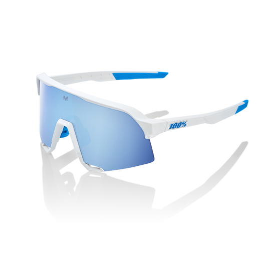 100% S3 - Movistar Team White - HiPER Blue Multilayer Mirror Lens