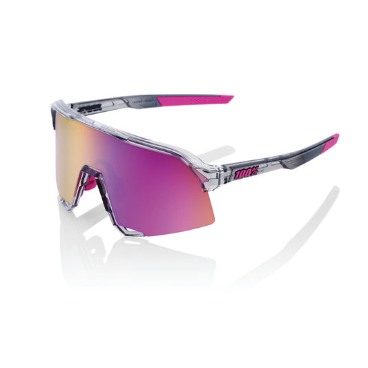 100% S3 - TOKYO NIGHTS - Polished Translucent Grey - Purple Multilayer Mirror Lens