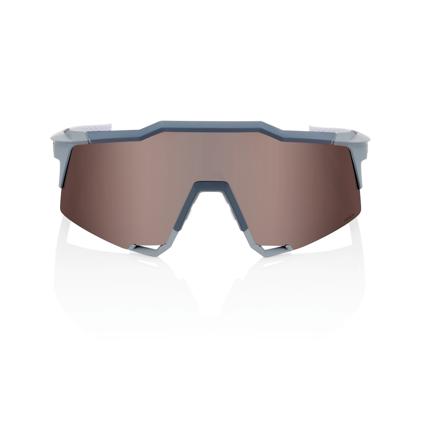 100% Speedcraft - Soft Tact Stone Grey - HiPER Crimson Silver Mirror Lens