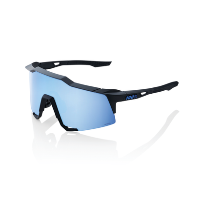 100% Speedcraft - Matte Black - HiPER Blue Multilayer Mirror Lens