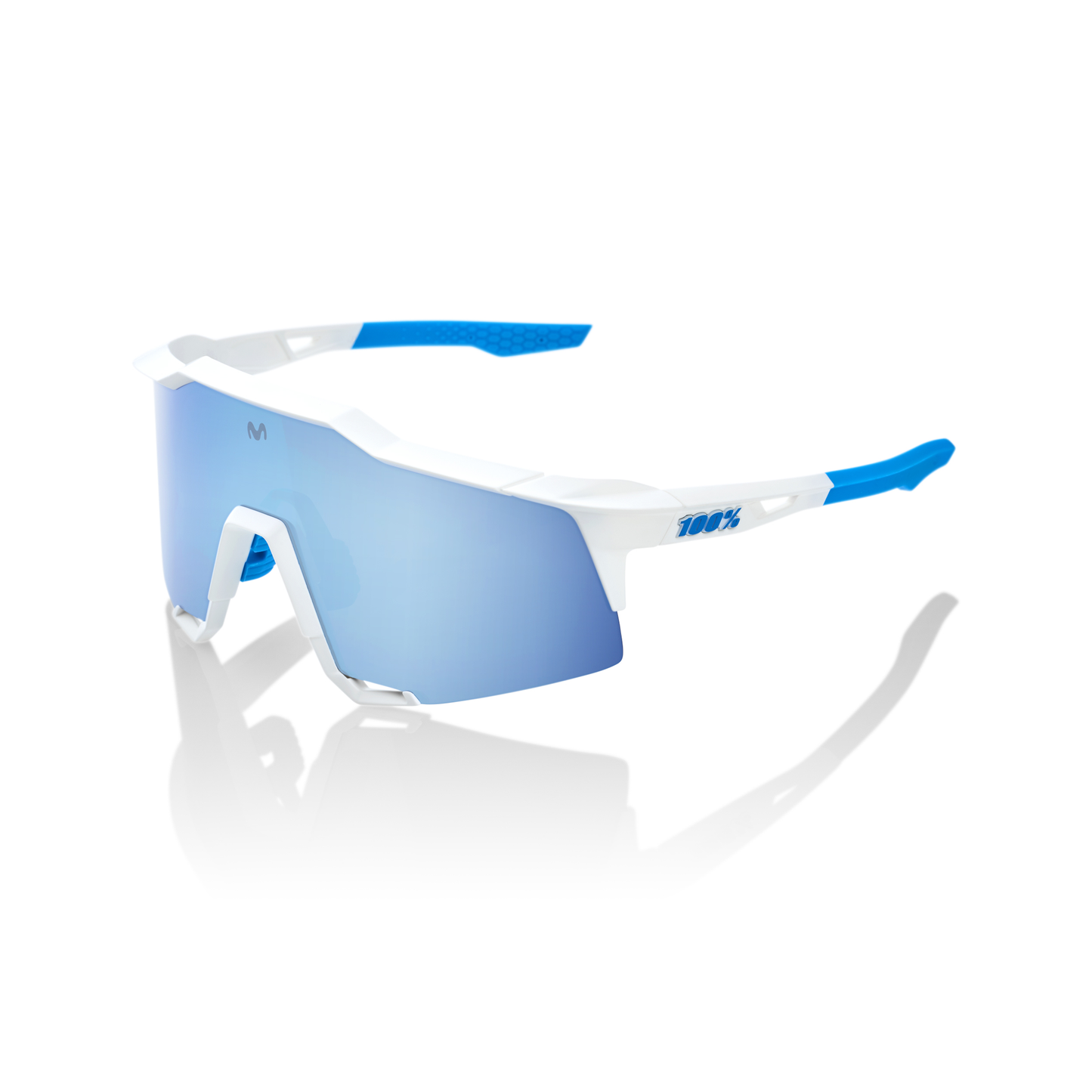 100% Speedcraft - Movistar Team White - HiPER Blue Multilayer Mirror Lens