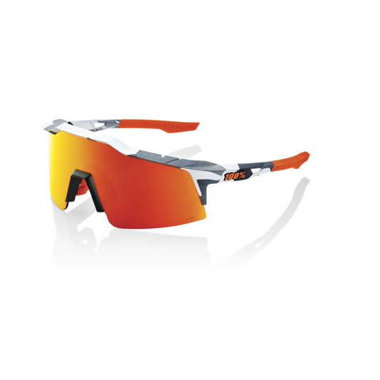 100% Speedcraft SL - Soft Tact Grey Camo - HiPER Red Multilayer Mirror Lens