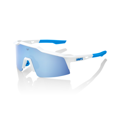 100% Speedcraft SL - Movistar Team White - HiPER Blue Multilayer Mirror Lens