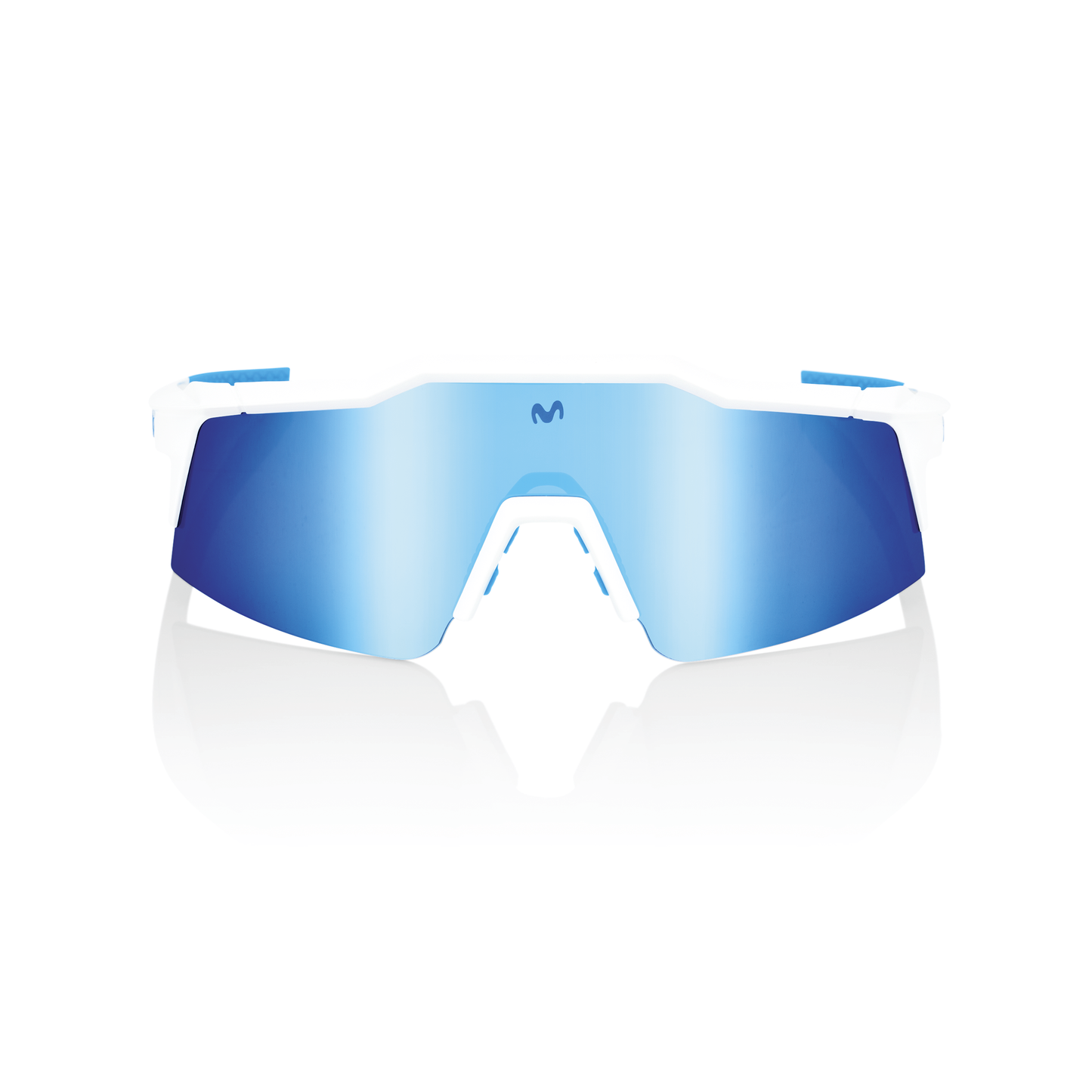 100% Speedcraft SL - Movistar Team White - HiPER Blue Multilayer Mirror Lens