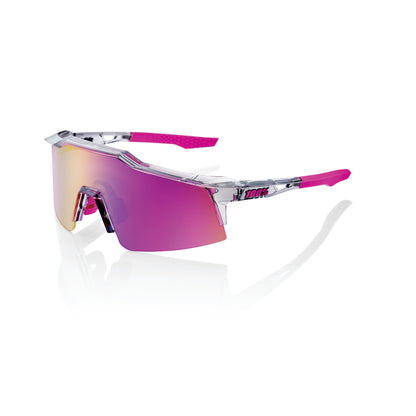 100% SPEEDCRAFT SL - TOKYO NIGHTS - Polished Translucent Grey - Purple Multilayer Mirror Lens