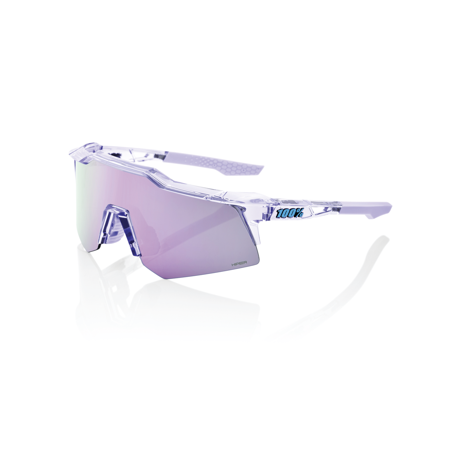 100% Speedcraft XS - Polished Translucent Lavender - HiPER Lavender Mirror Lens