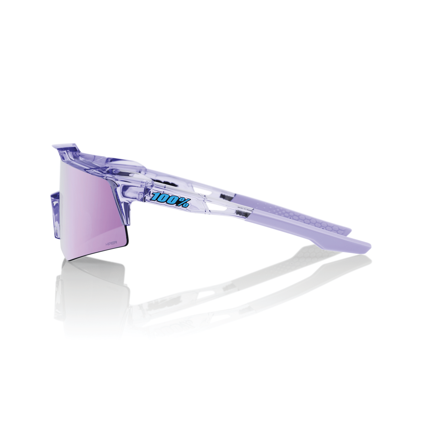 100% Speedcraft XS - Polished Translucent Lavender - HiPER Lavender Mirror Lens