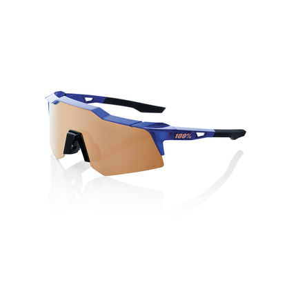 100% Speedcraft XS - Gloss Cobalt Blue - HiPER Copper Mirror Lens