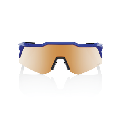 100% Speedcraft XS - Gloss Cobalt Blue - HiPER Copper Mirror Lens