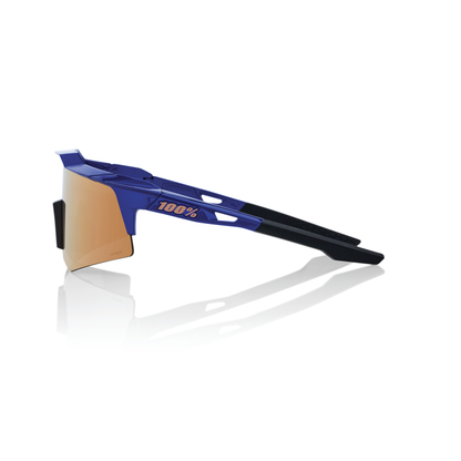 100% Speedcraft XS - Gloss Cobalt Blue - HiPER Copper Mirror Lens