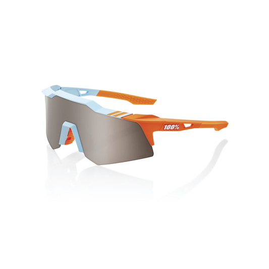 100% Speedcraft XS - Soft Tact Two Tone - HiPER Silver Mirror Lens