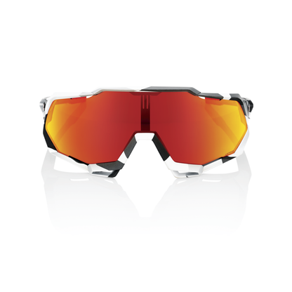 100% Speedtrap - Soft Tact Grey Camo - HiPER Red Multilayer Mirror Lens