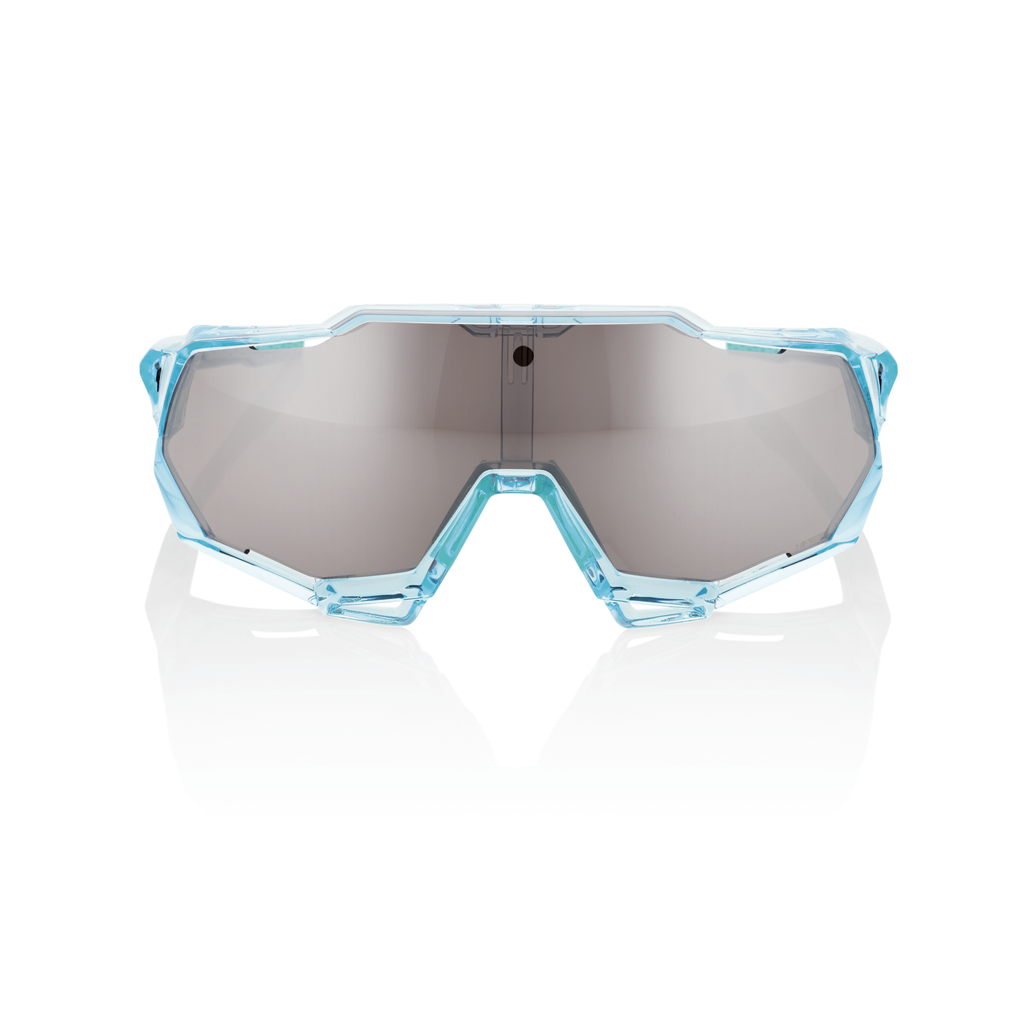 100% Speedtrap - Polished Translucent Mint - HiPER Silver Mirror Lens