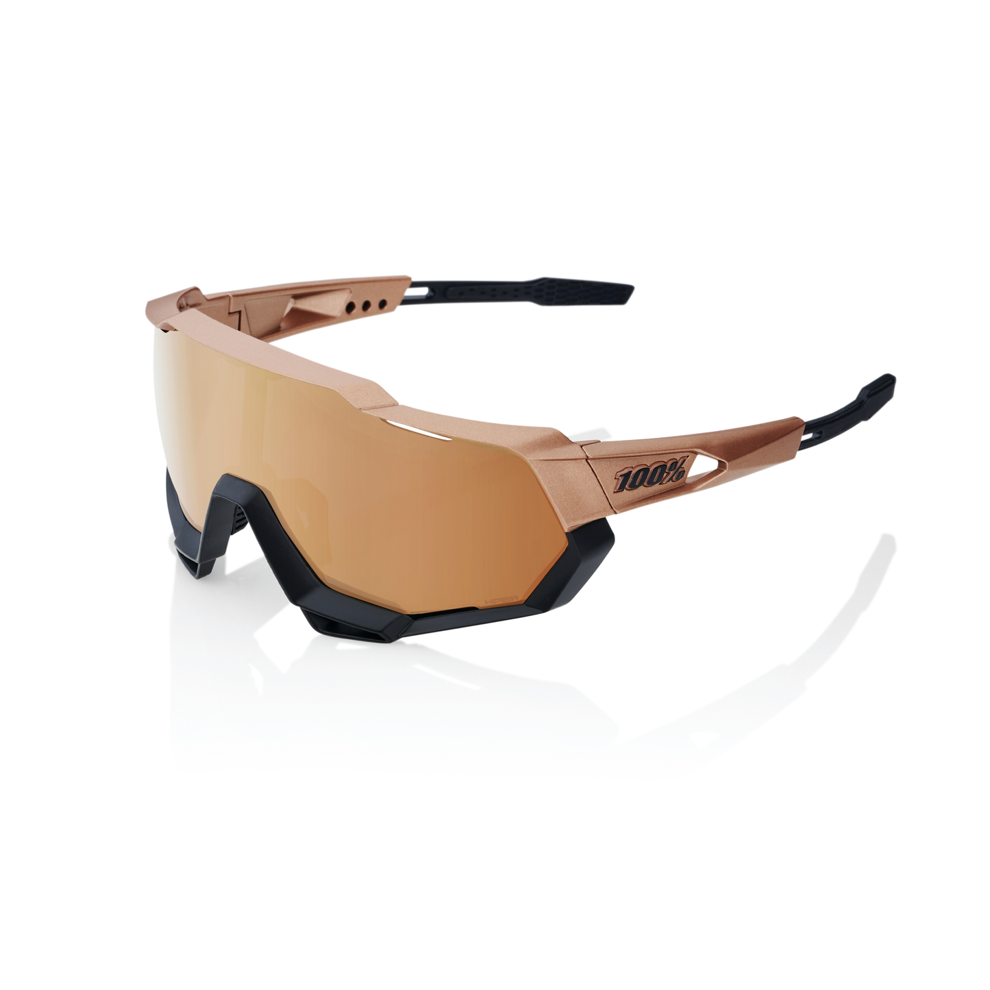 100% Speedtrap - Matte Copper Chromium/Black - HiPER Copper Mirror Lens