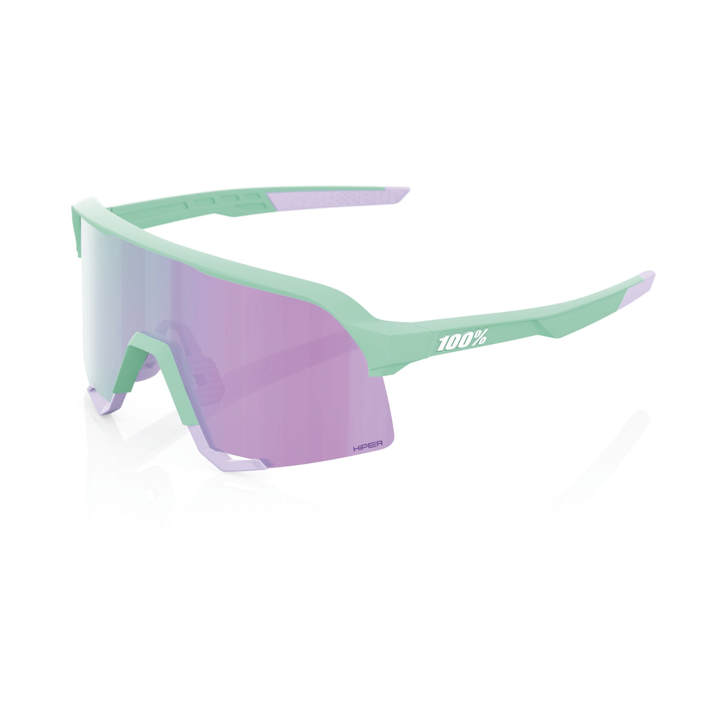 100% S3 - Soft Tact Mint - HiPER Lavender Mirror Lens